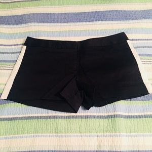 Express black and white tuxedo shorts